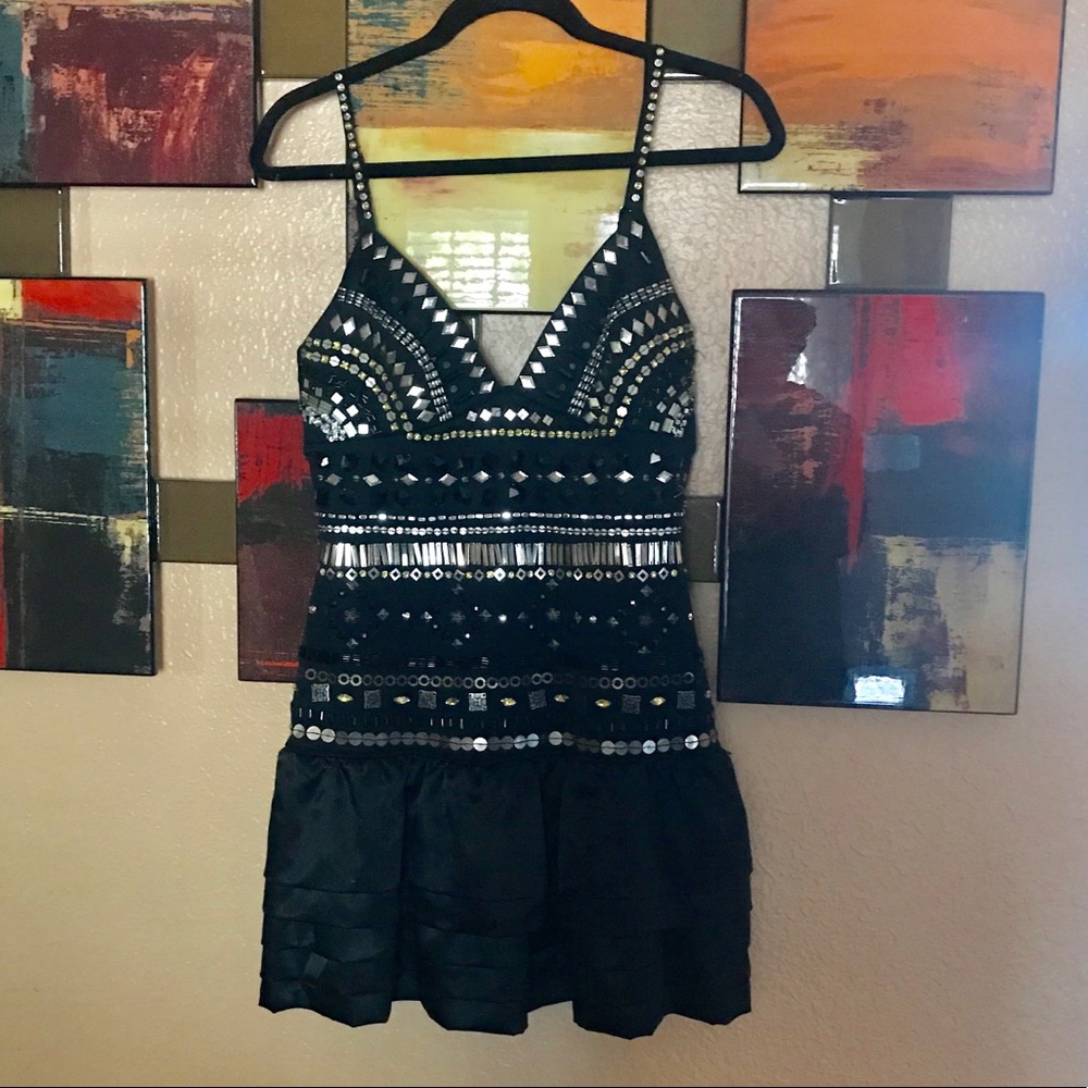 Bebe Studded mini Dress Sz M
